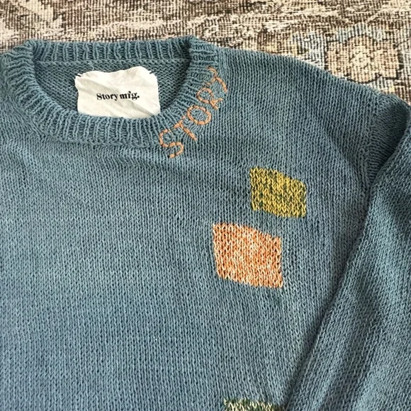 Story MFG. Spinning Patchwork Organic-cotton Sweater - Picture 10 of 10